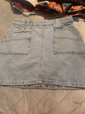 BDG Light Wash Denim Mini Skirt